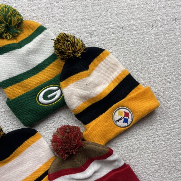 Lot x 6 Bud light Beer NFL Football Beanie Hat Toque Sports Collector Team - Picture 4 of 7